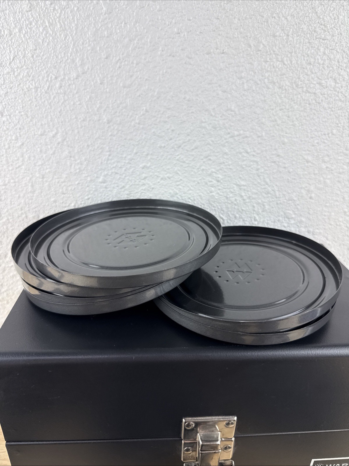 Vintage Wards Film Reel Storage Case With Metal Cans Storage For 5″ Reels