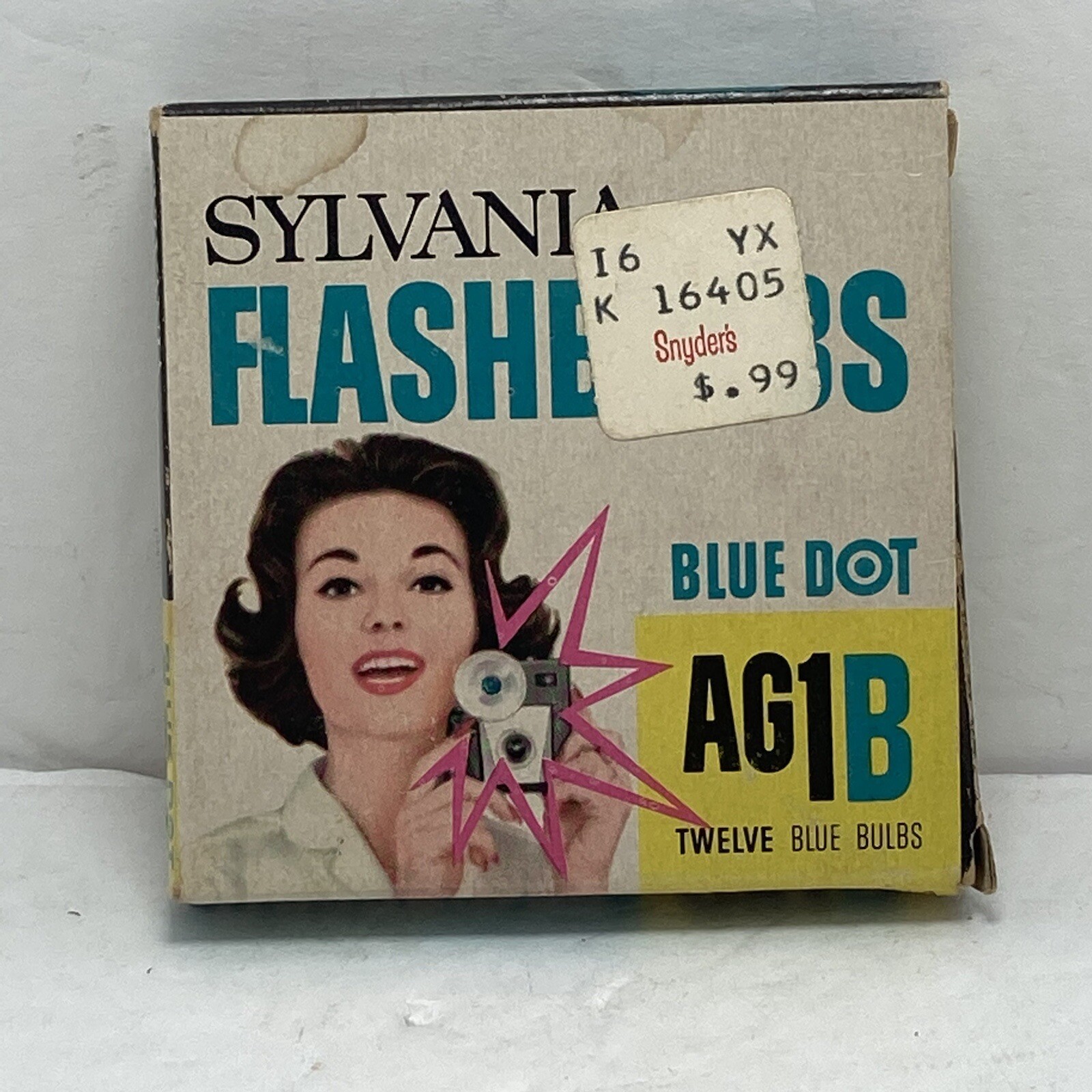 VTG Sylvania Flashbulbs Blue Dot AG1B Made In USA