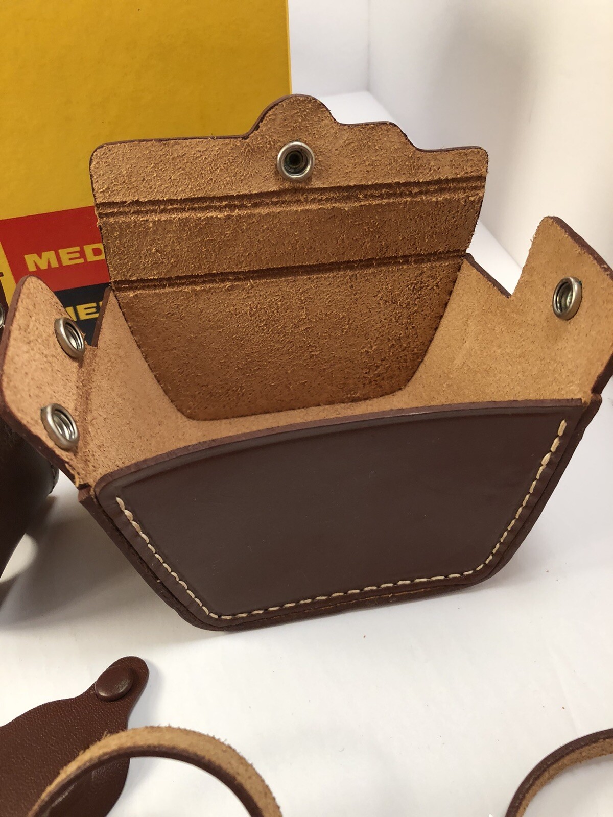 Rare Kodak Medallion Field Camera Case New In Box Leather Vintage Turret Model