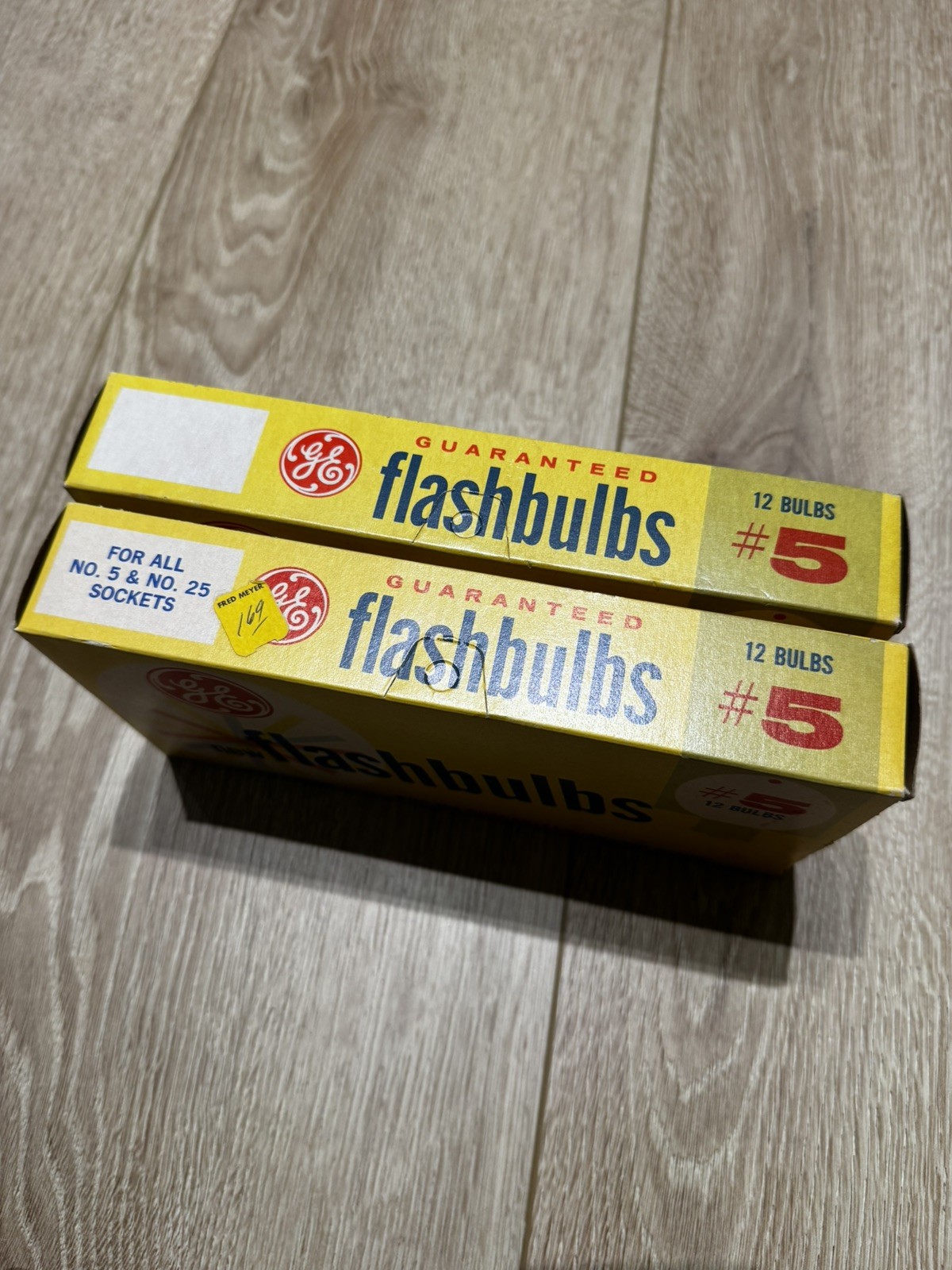 Vintage 2 Box Lot of GE #5 Flashbulbs – Rhenium, Original Boxes, Unused 24 Bulbs