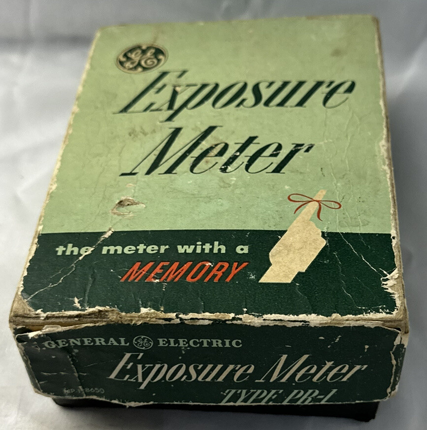 GE Exposure Meter Type PR-1 Light Meter Box For Parts or Display Only Vintage