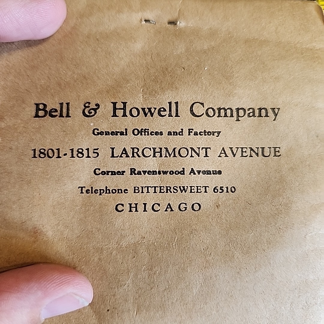 Vintage Bell & Howell Memorabilia Empty Bottle Of Opti-clean And Partial Tissue