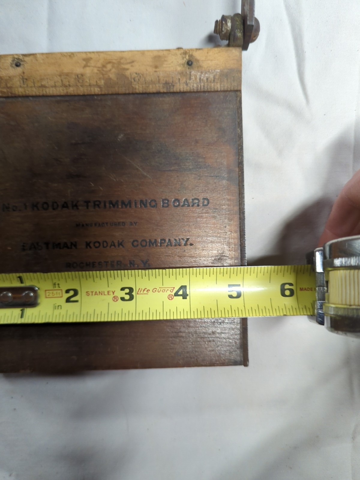 Vintage wooden No. 1 Kodak trimming board 5” x 5″ Cutting Surface