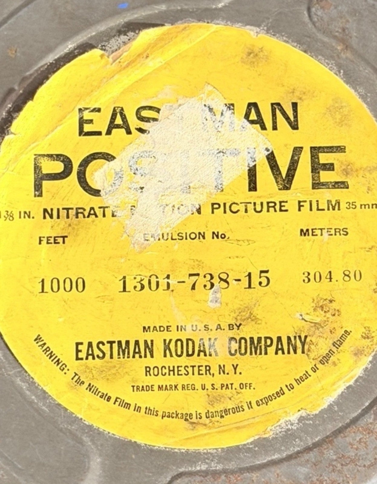 Vintage Eastman Kodak Company EMPTY Metal Reel Canister 35mm 1930s-1950’s