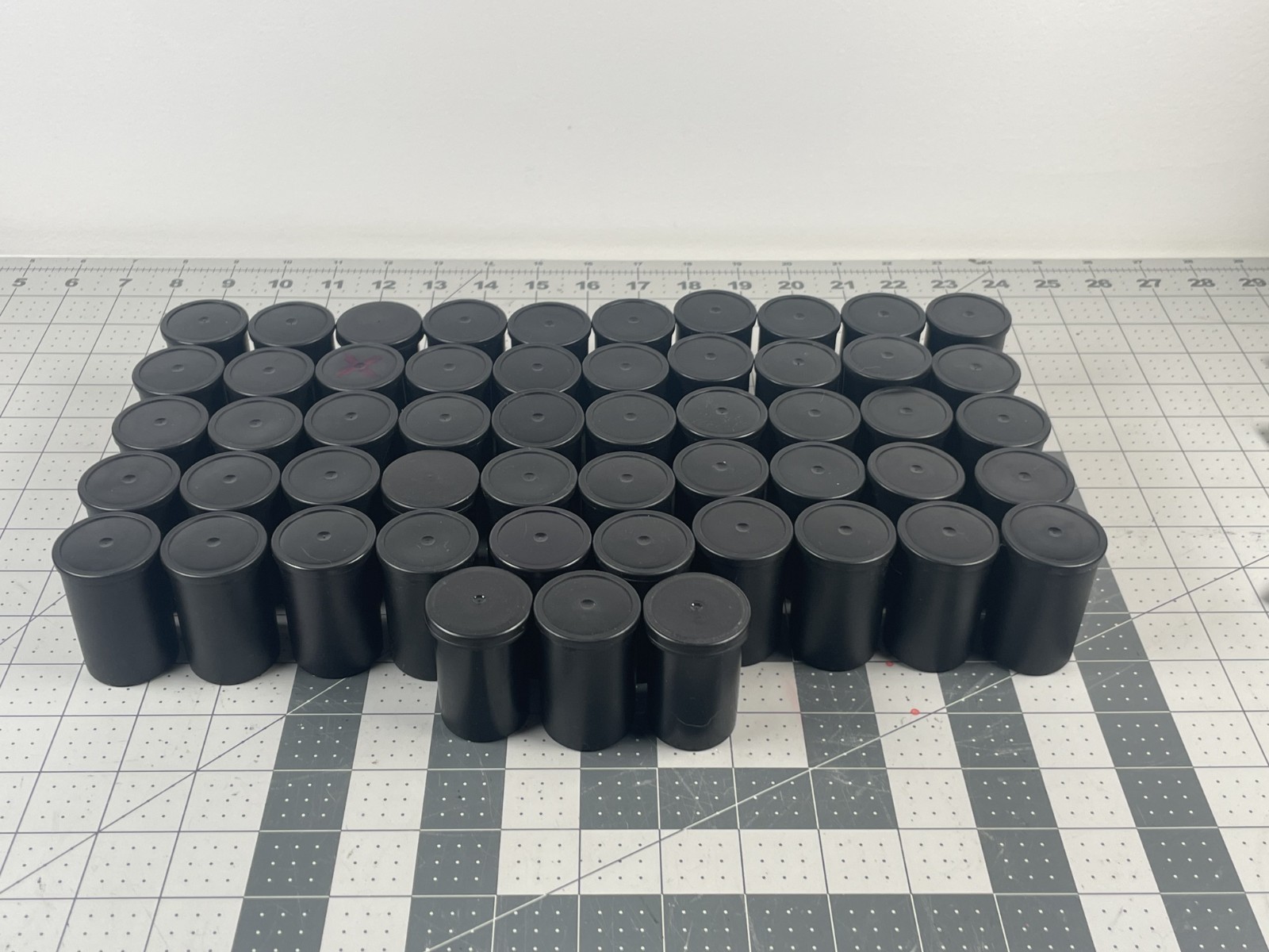 Lot of 53qty of Black 35mm Empty Film Canister with Black lid