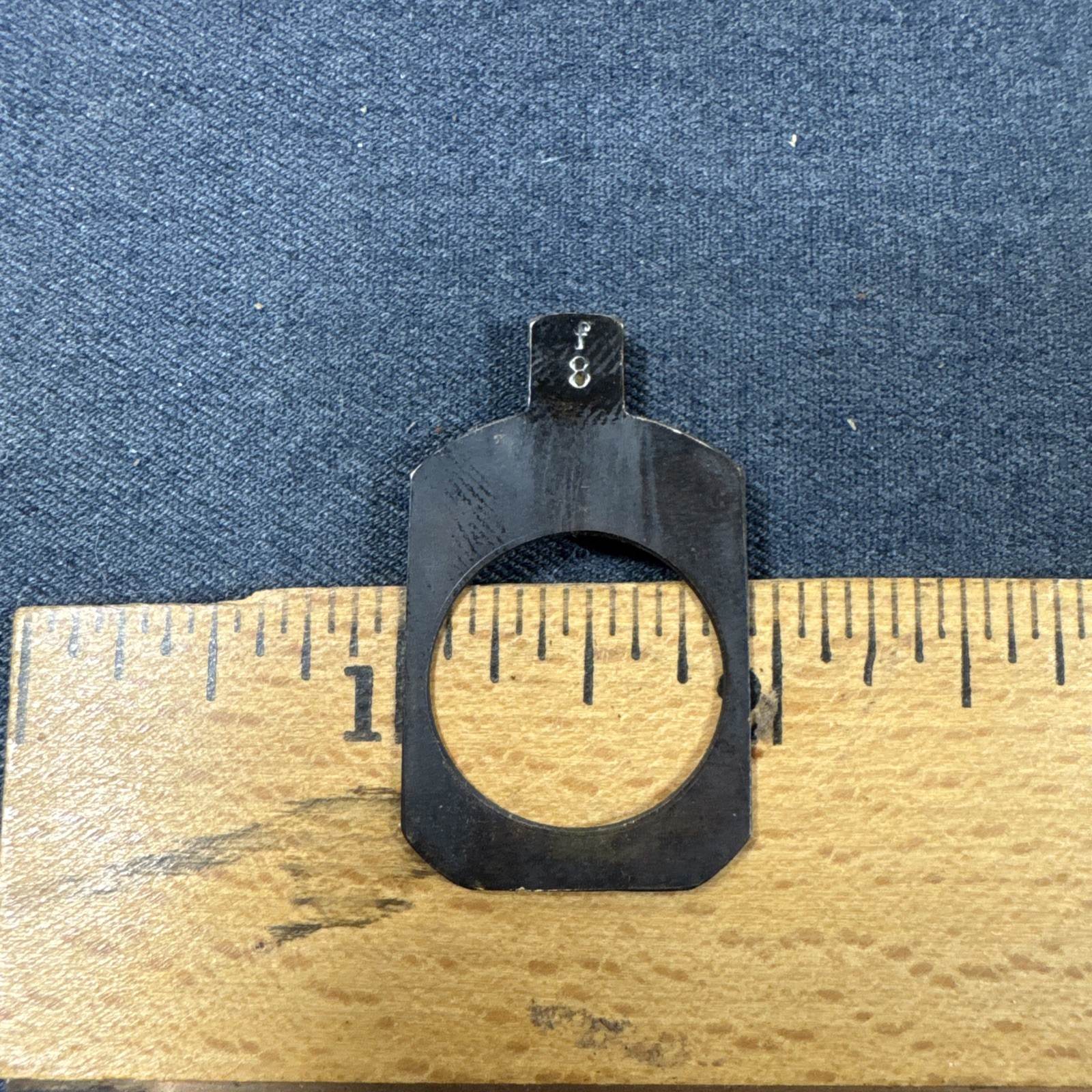 Set of 5 Brass 22mm Waterhouse Stops for Antique Lens in Leather Case