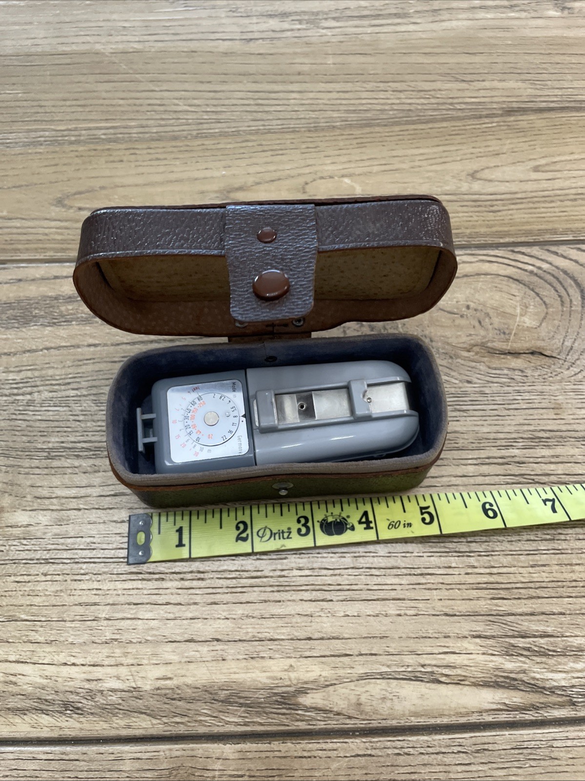 Zeiss Ikon Ikoblitz 5 Flash Unit With Brown Case Made Germany Vtg *untested*