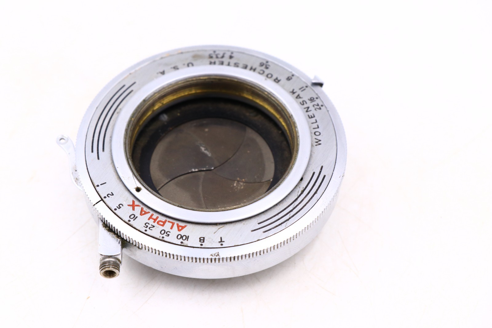 Vintage Wollensak Alphax f/3.5 Shutter Pat 1922 No Lens As Is