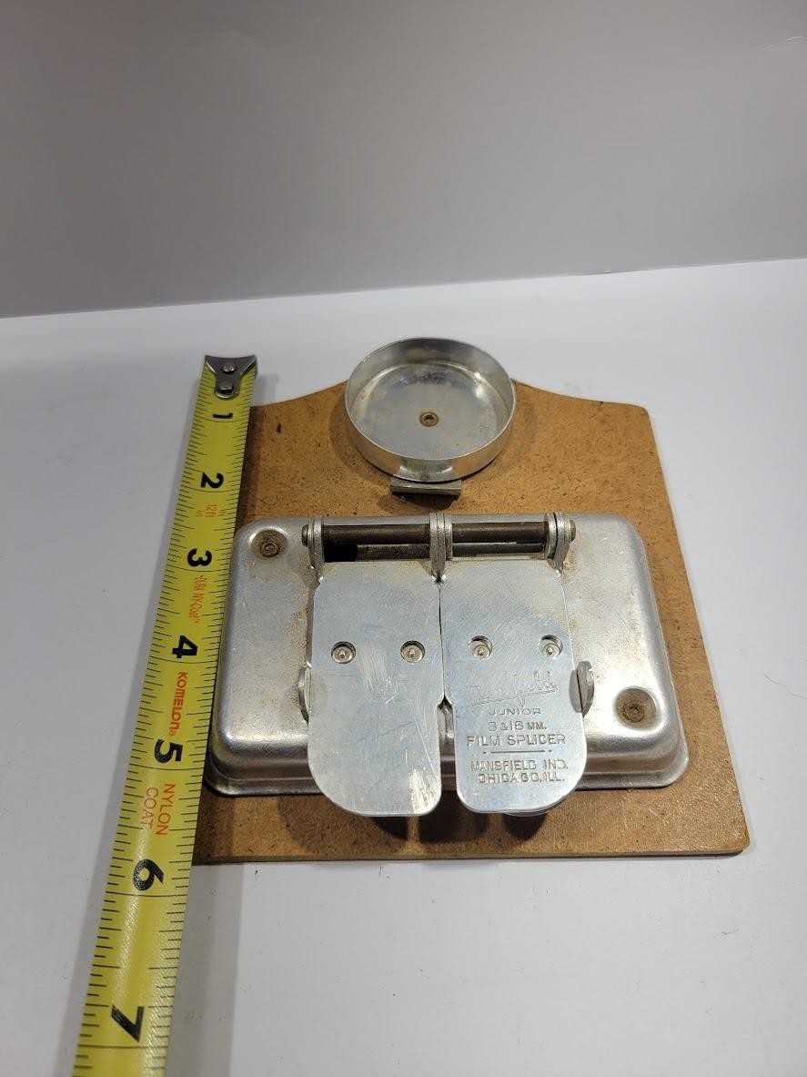Vintage Mansfield Junior 8 & 16mm Film Splicer Movie Editor Tool Silver
