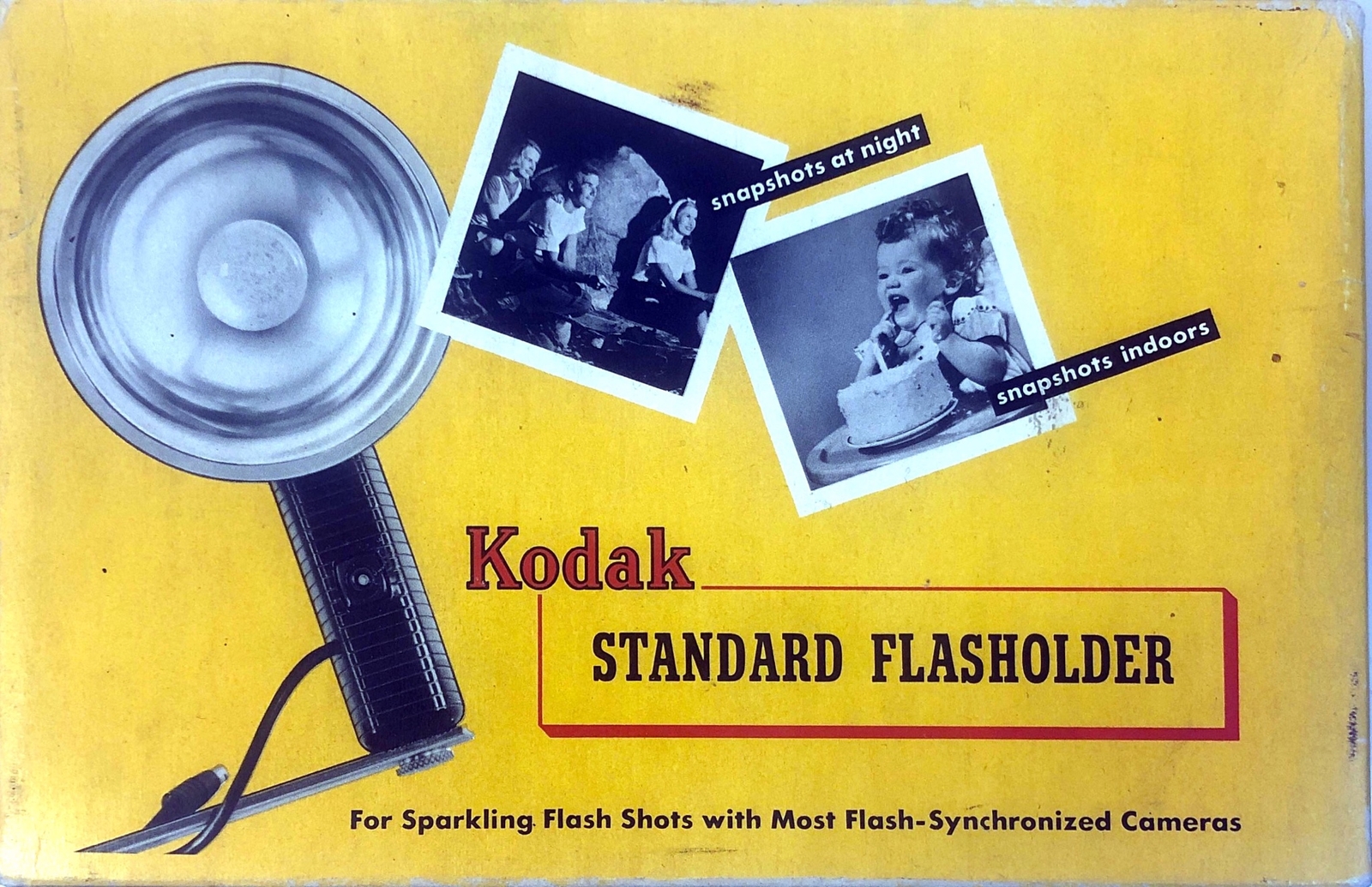 Vintage Kodak Standard Flasholder with Kodak Flashpack, manual, box