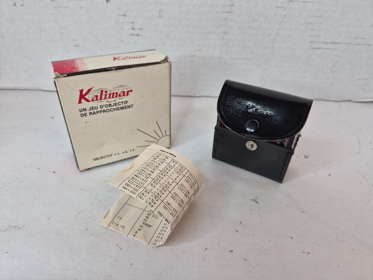 Kalimar 49mm Close Up Filter Set +1 +2 +4 Diopters with Case Vintage Macro