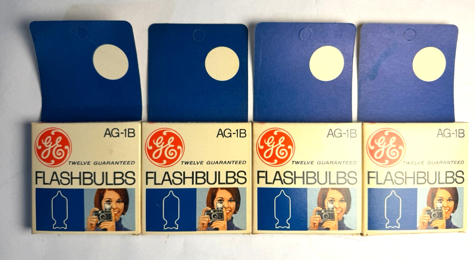 Vintage GE AG-1B Flashbulbs 4 Box Lot NEW in Box Photography Bulbs