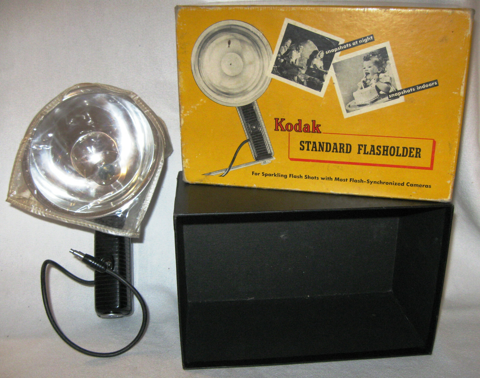 Vintage Kodak Standard Flasholder for Flash-Synchronized Cameras w/ Box, Manual,