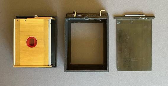 ANTIQUE EASTMAN KODAK 3 1/4 X 4 1/4 ROLL FILM BACK ~ c. – 1889