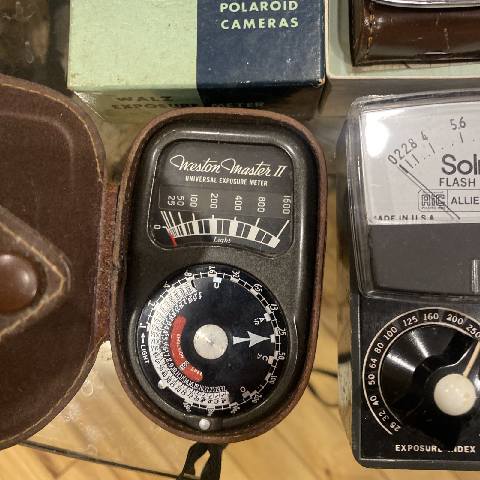 Large Lot Of Light Meters – Extra Case – Paperwork And More –