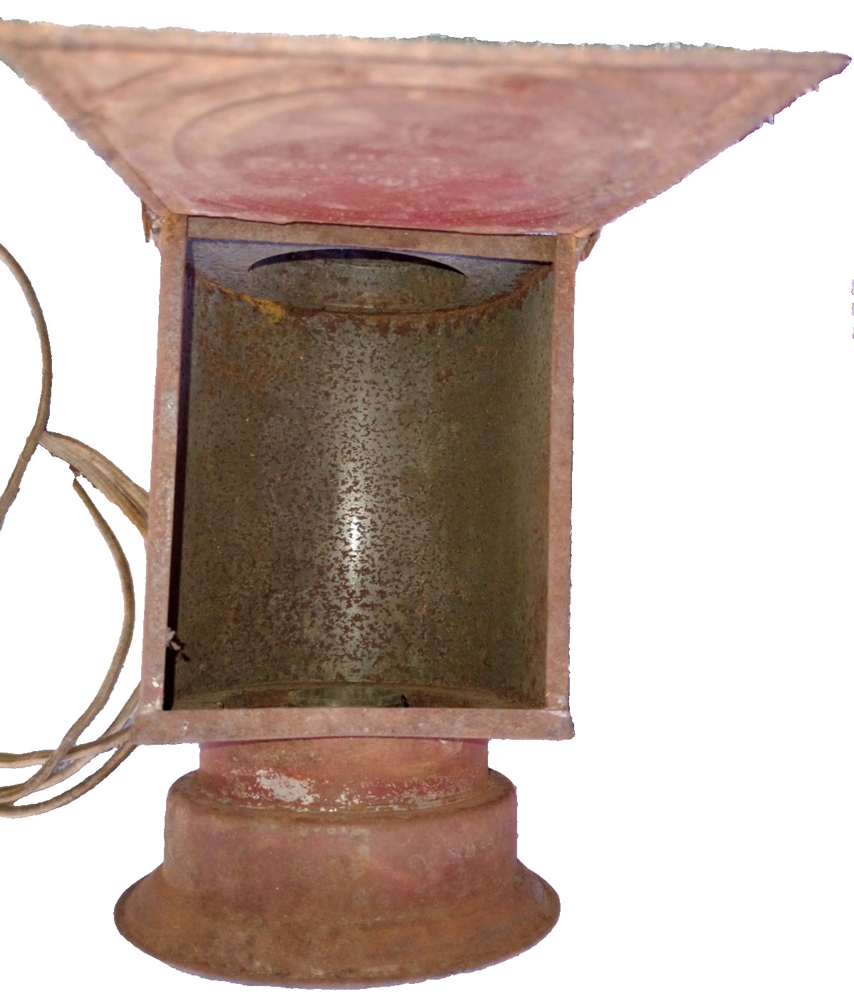 Vintage Burke and James Ingento No.8 Electric Darkroom Lamp Lantern Photography