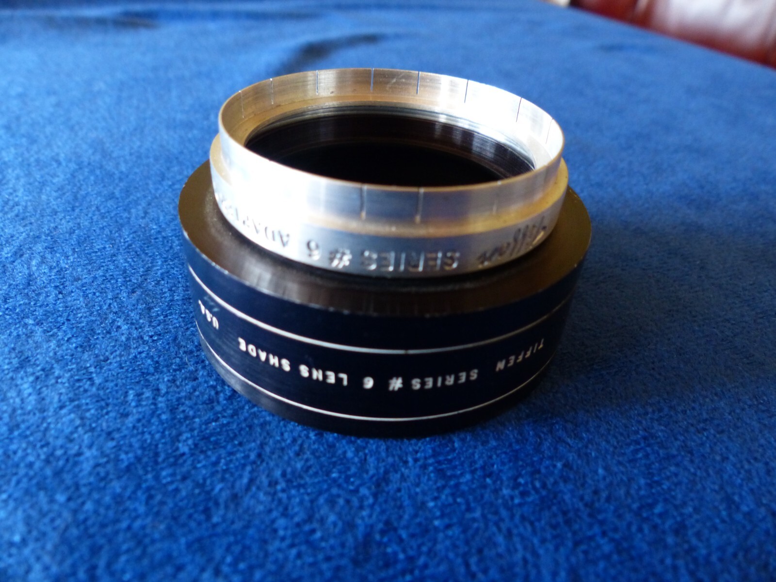 Vintage Tiffen series VI lens shade+43.5 mm adapter ring fits Kodak 5-1/2″ lens