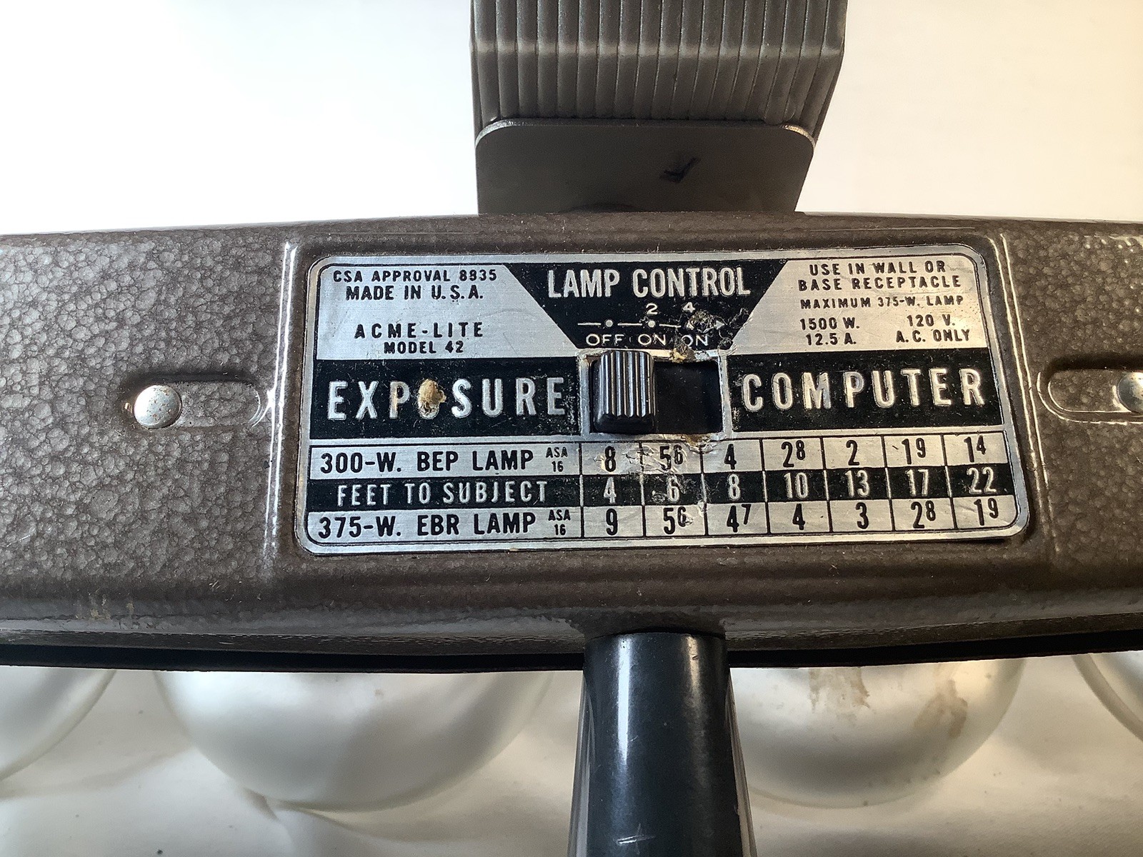 Vintage Keystone Movie-Lite Boston Working 4 Light Movie Film Lighting W/ Bulbs