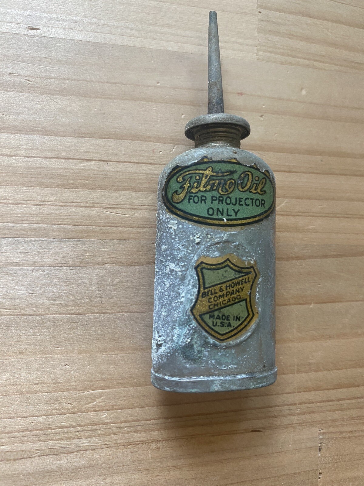 Vintage Bell & Howell Projector Film Oil Tin
