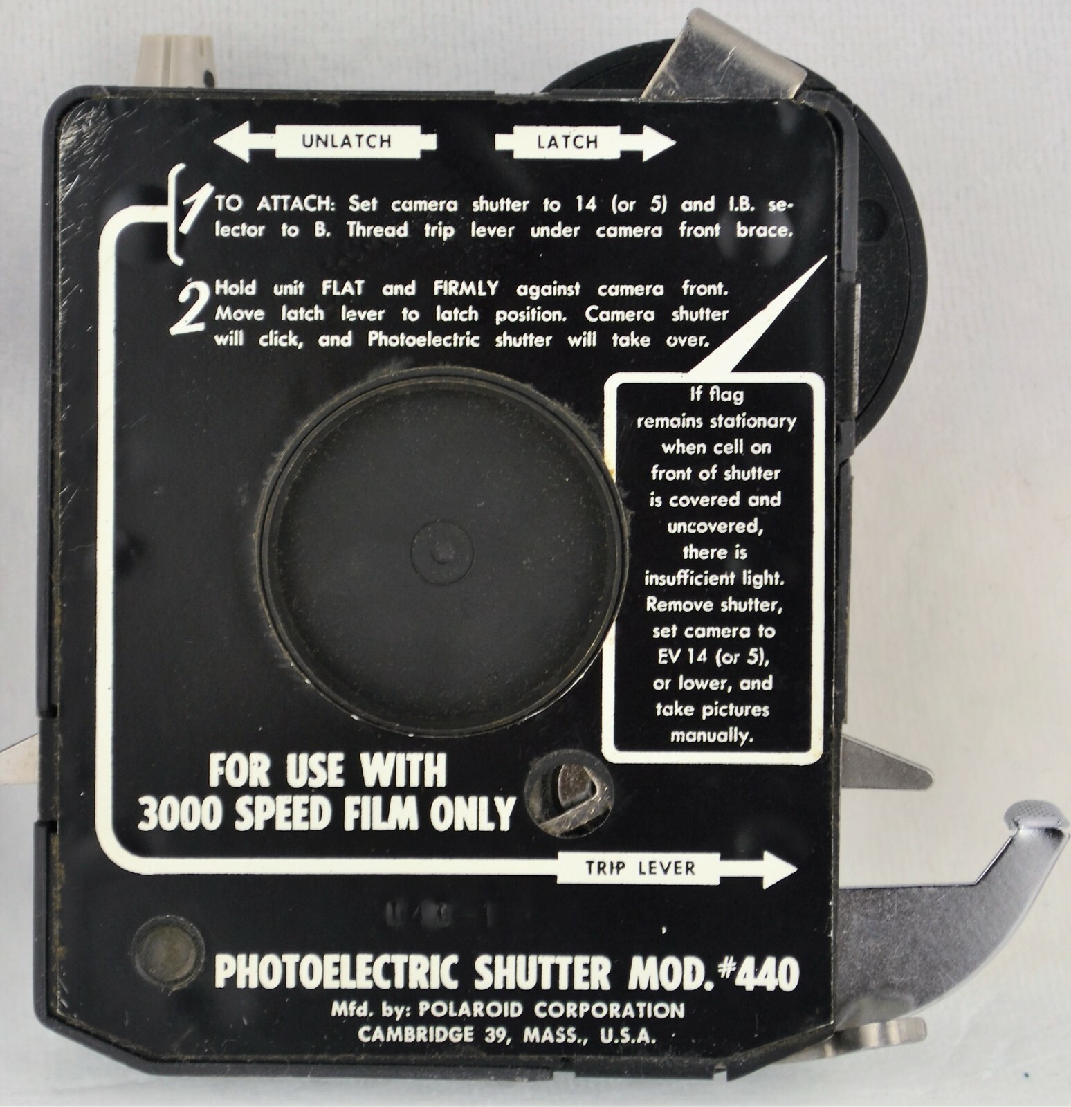 Vintage Antique Retro Classic POLAROID PHOTOELECTRIC SHUTTER Model 440
