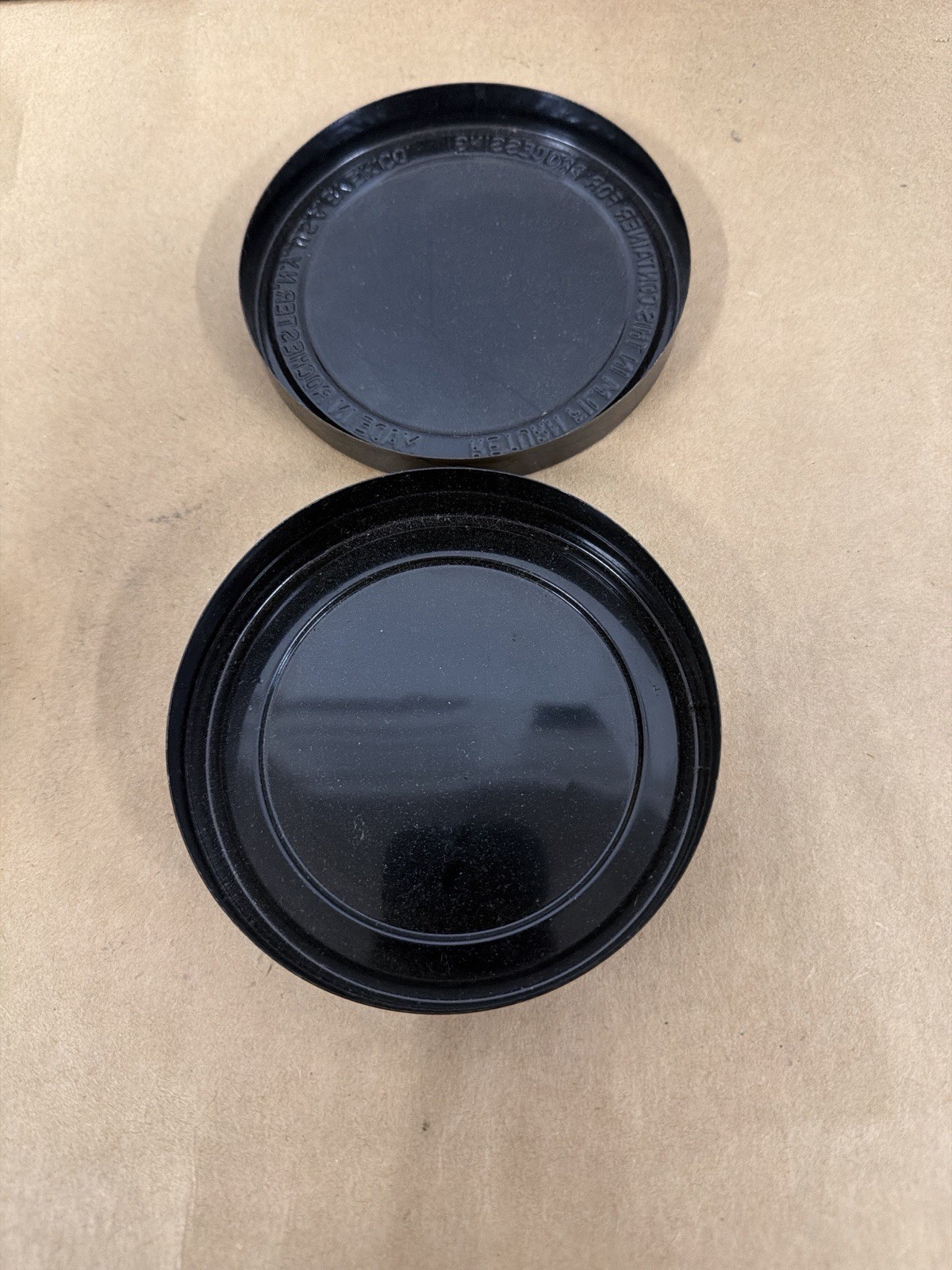 Vintage 3.5” 8mm Film Reel Can Case Black Plastic Storage