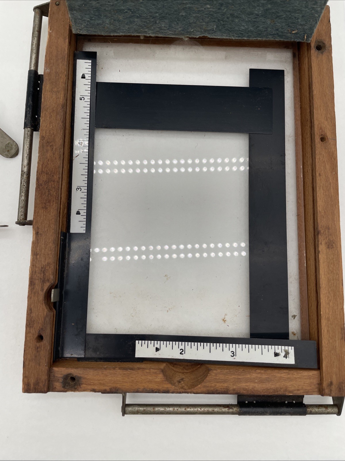 Vintage Wood Eastman Kodak Co. Contact Print Frame w/ Glass 3 7/8” x 5 1/2”
