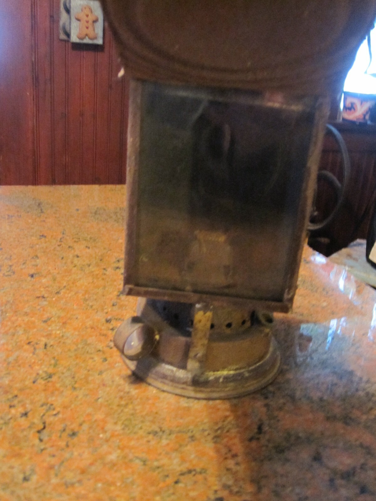 ANTIQUE W. V&B KEROSENE LANTERN 1800s PHOTOGRAPHY DARK ROOM LIGHT