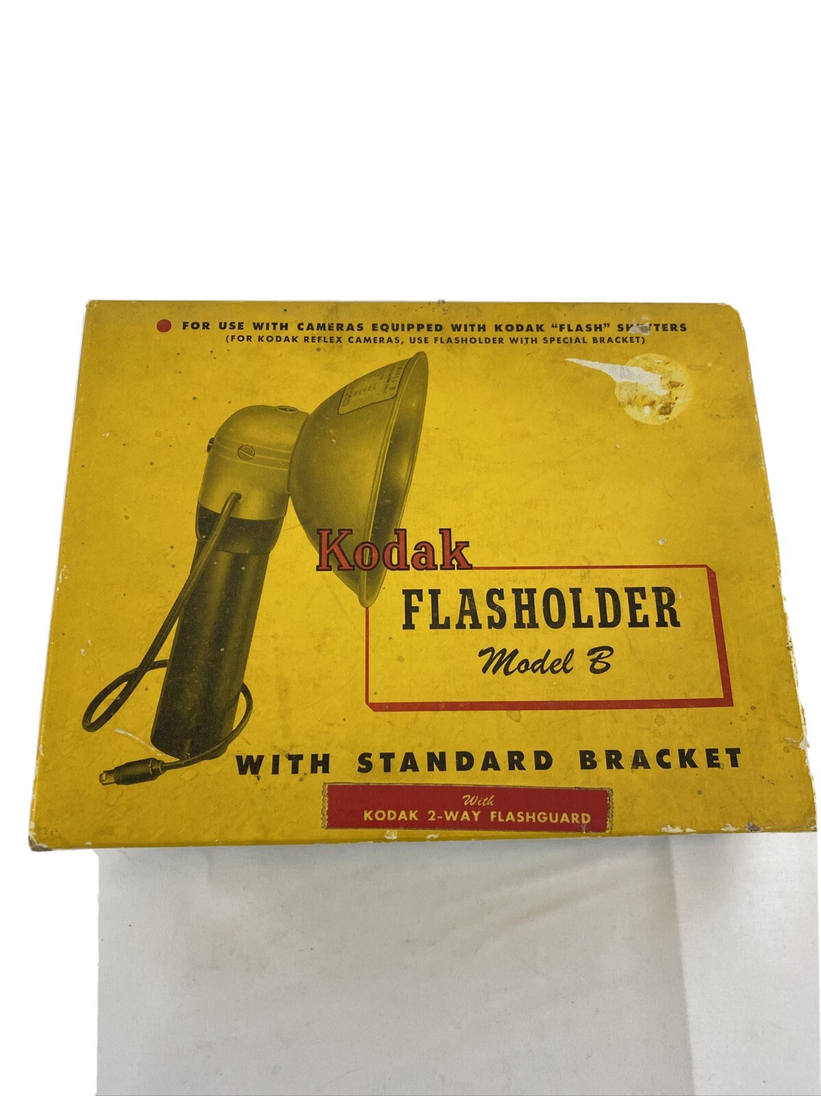 Kodak camera flash holder B w bracket box kodaguide flashguard Untested