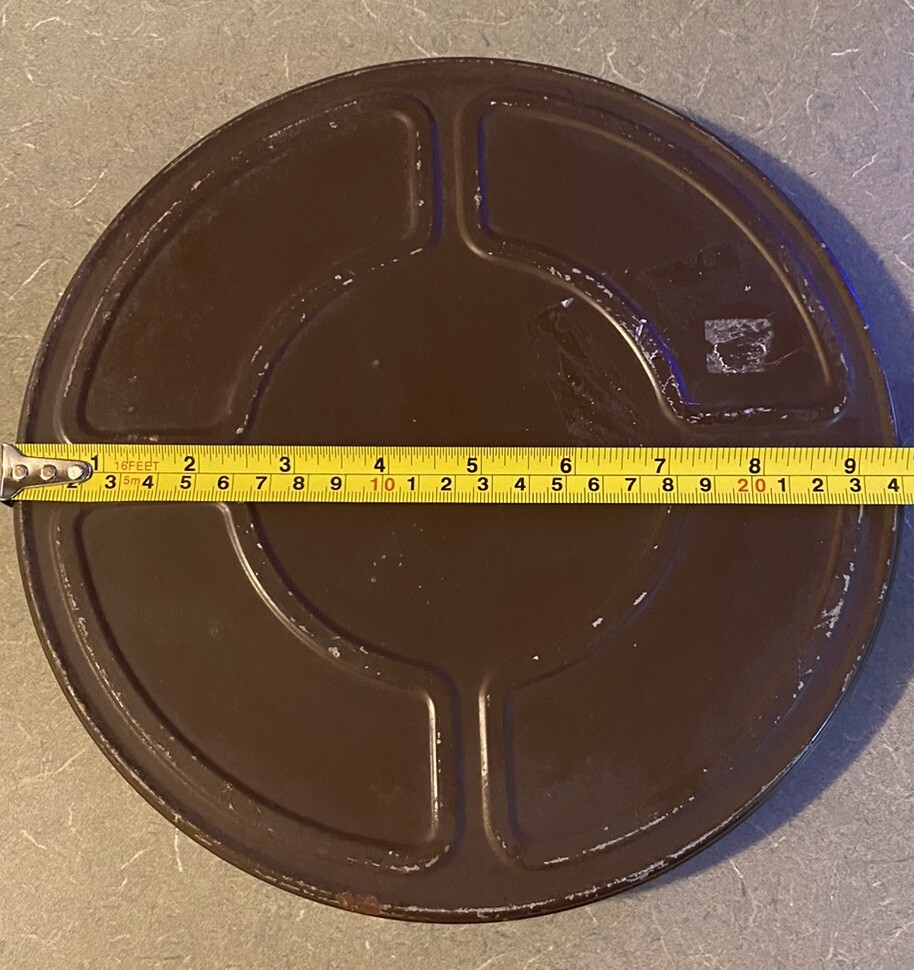 4 Vintage Goldberg Brothers metal Film Reel canisters.