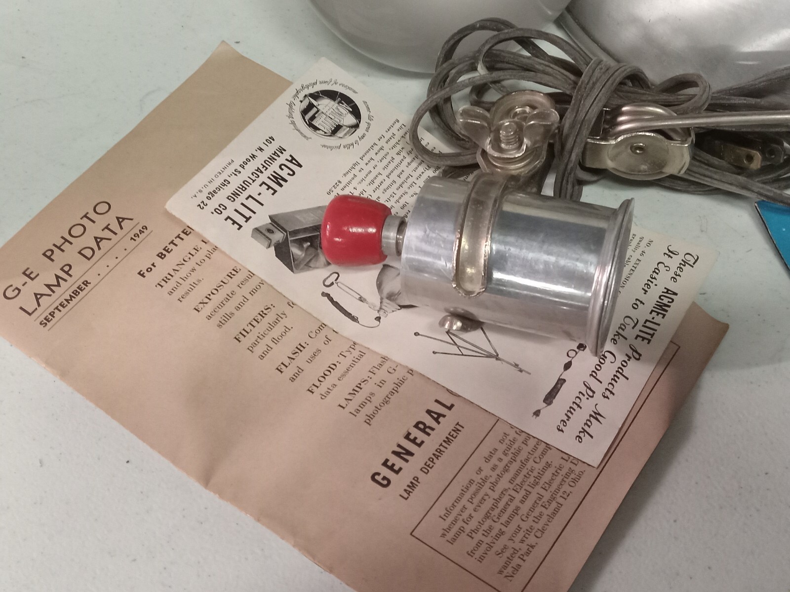 Acme-Lite Junior LitePack Vintage Mid-Century 3 Point Photo Lighting Kit