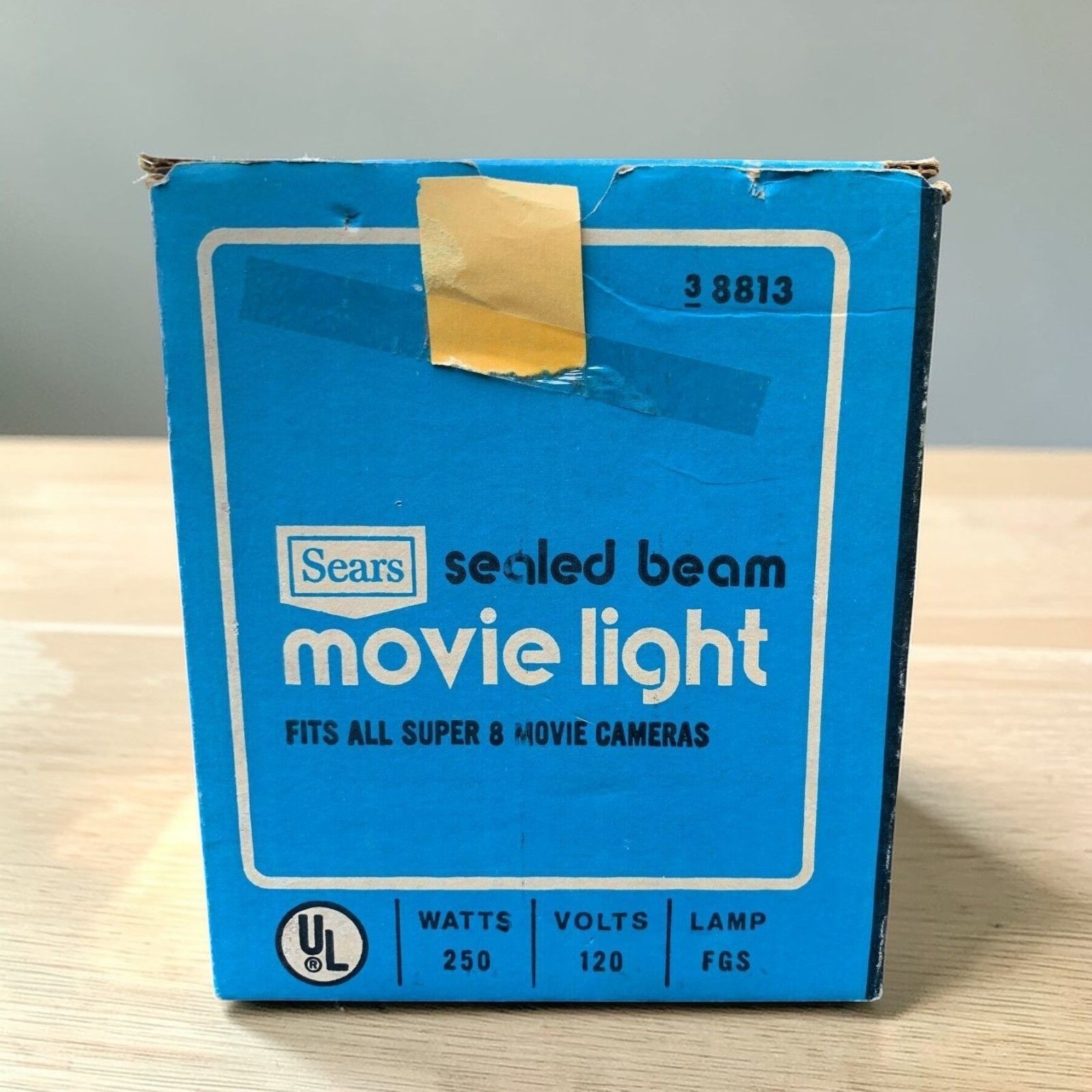 Vintage Sears Super 8 Movie Light, Model 38813, Sealed Beam, 250W, From 1960s