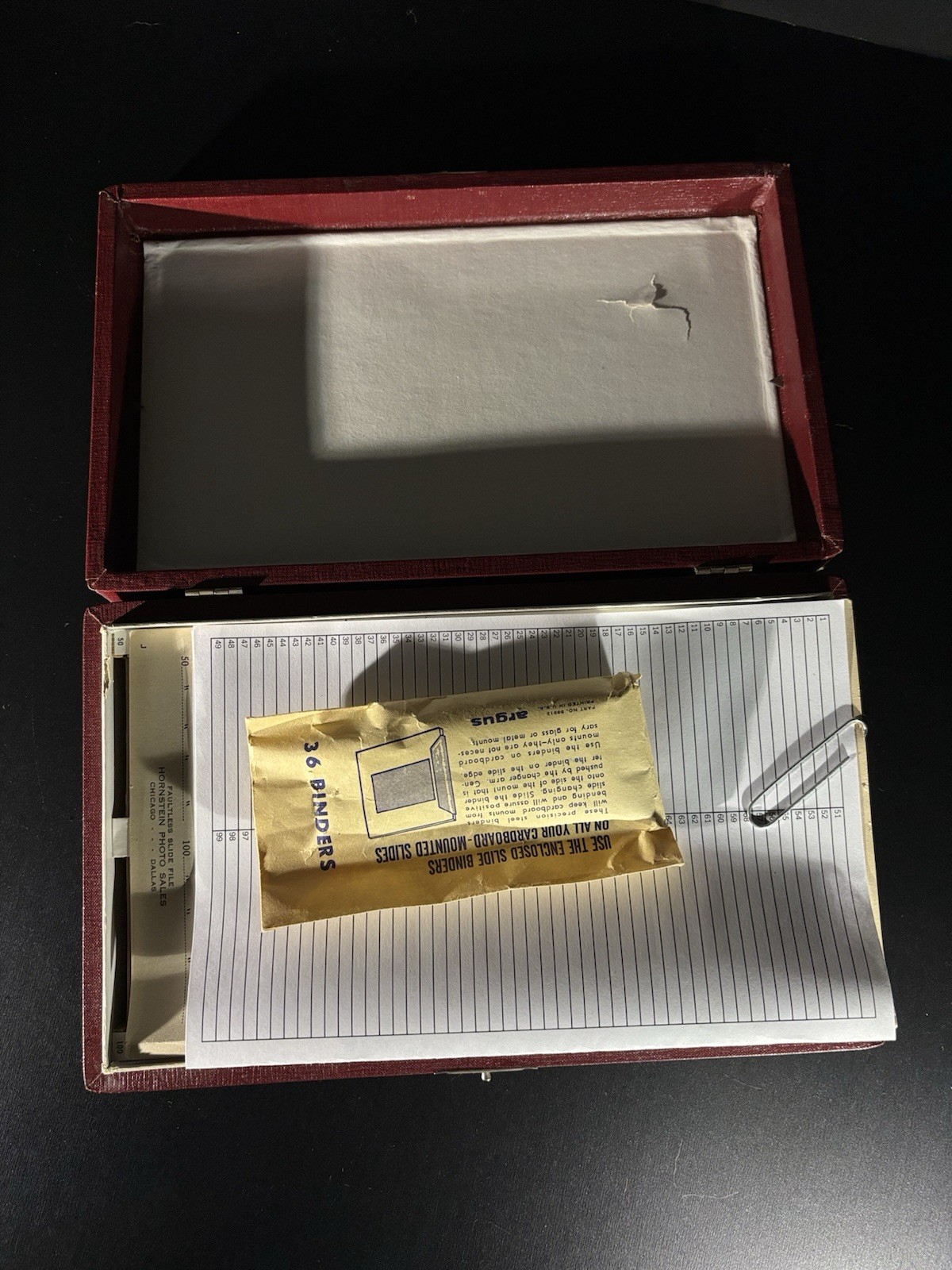 Vintage Barnett & Jaffe Projector Slide Case Pennsylvania Red Box 100 Slots