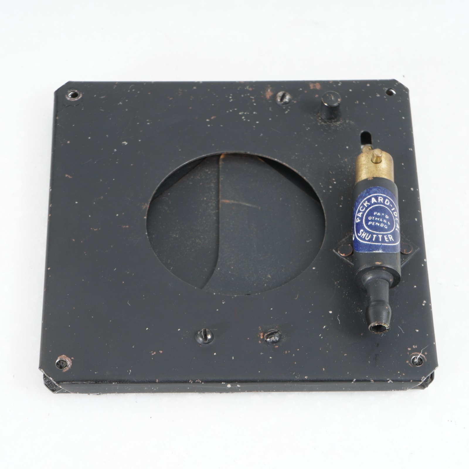 :[EX+++] Packard Ideal No. 6 Shutter Unit (Boxed) – 3 3/4″ Sq. – 1 3/4″ Opening