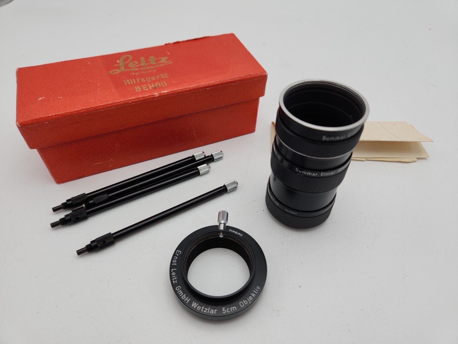 Leica Leitz BEHOO Auxiliary Device for Close Up Photography or Copy Stand Use