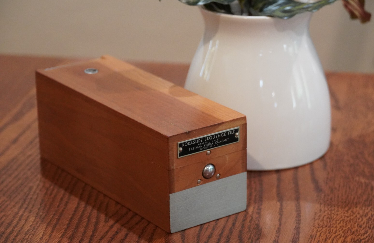Vintage Wooden Kodaslide Sequence File Box Eastman KODAK Company USA