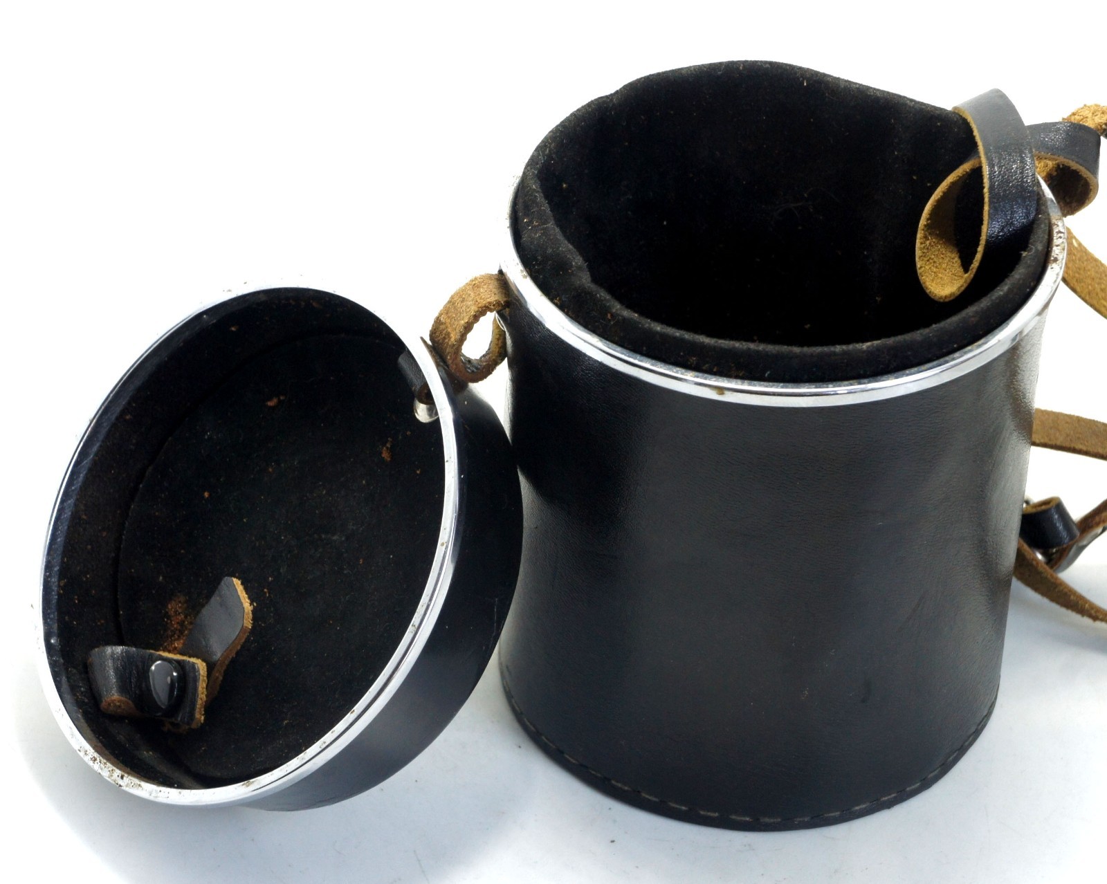 Vintage Soviet Helios 40-2 Lens Case Hard Leather Pouch for 85mm f1.5 Zenit USSR