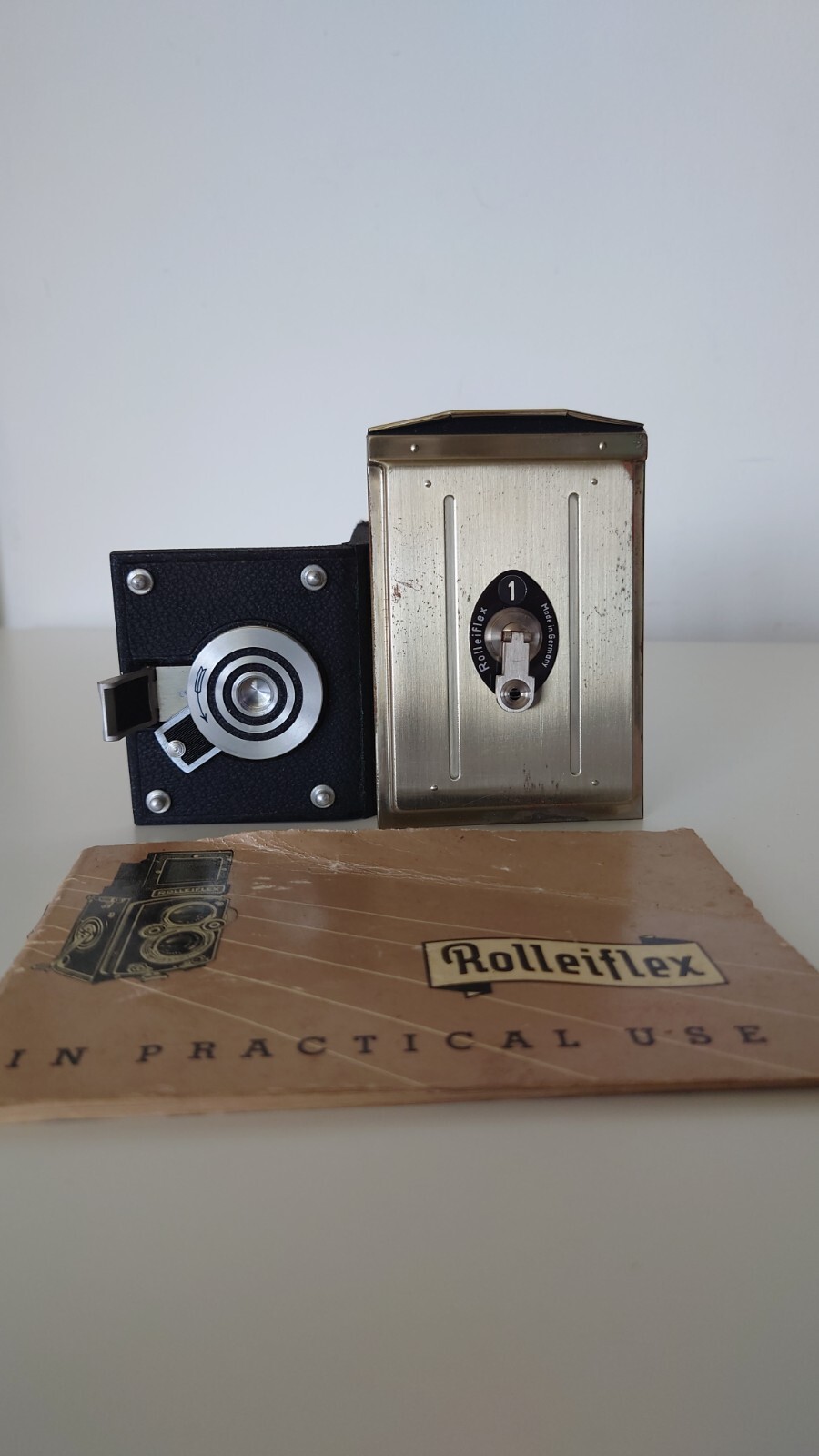 Vintage Rolleiflex Accessories w/ Manual Mid-Century Photography