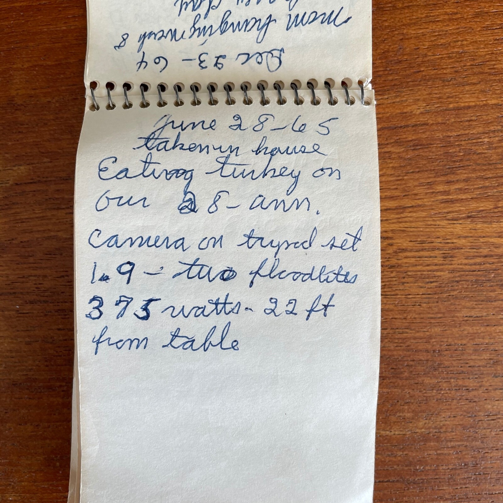 1960s Stanley Home Products Note Pad With Notes About 8mm Films Vintage