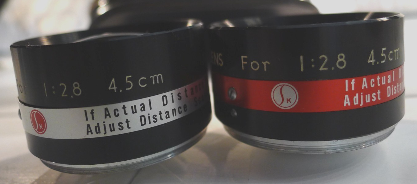 Petri 7s Aux Lens Set with Case Wide-Angle 1:1.8 45mm AND Telephoto 1:1.8 45mm