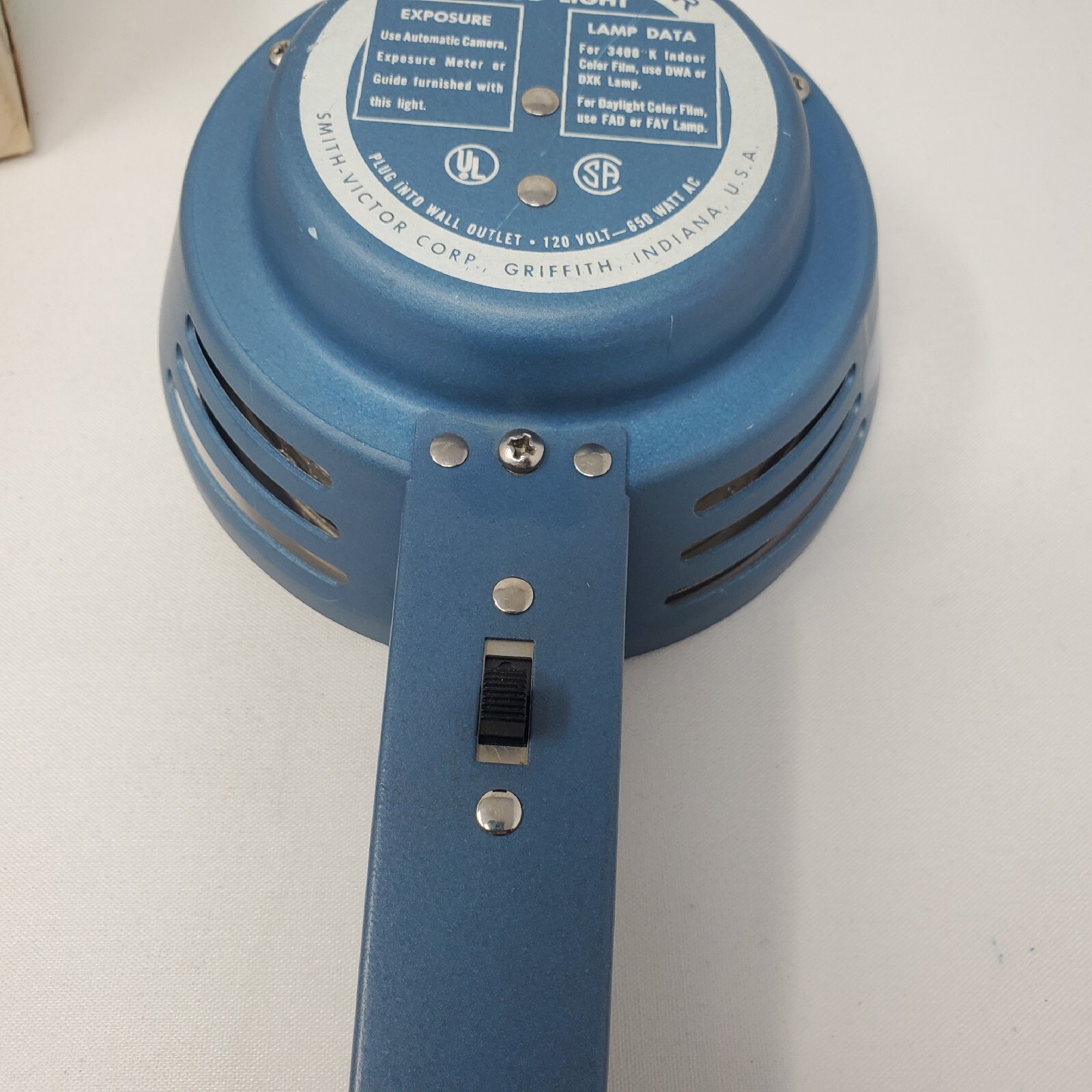 Smith-Victor Model L-5 Compact Movie Light Vintage 1962 GE Beam Tested Works
