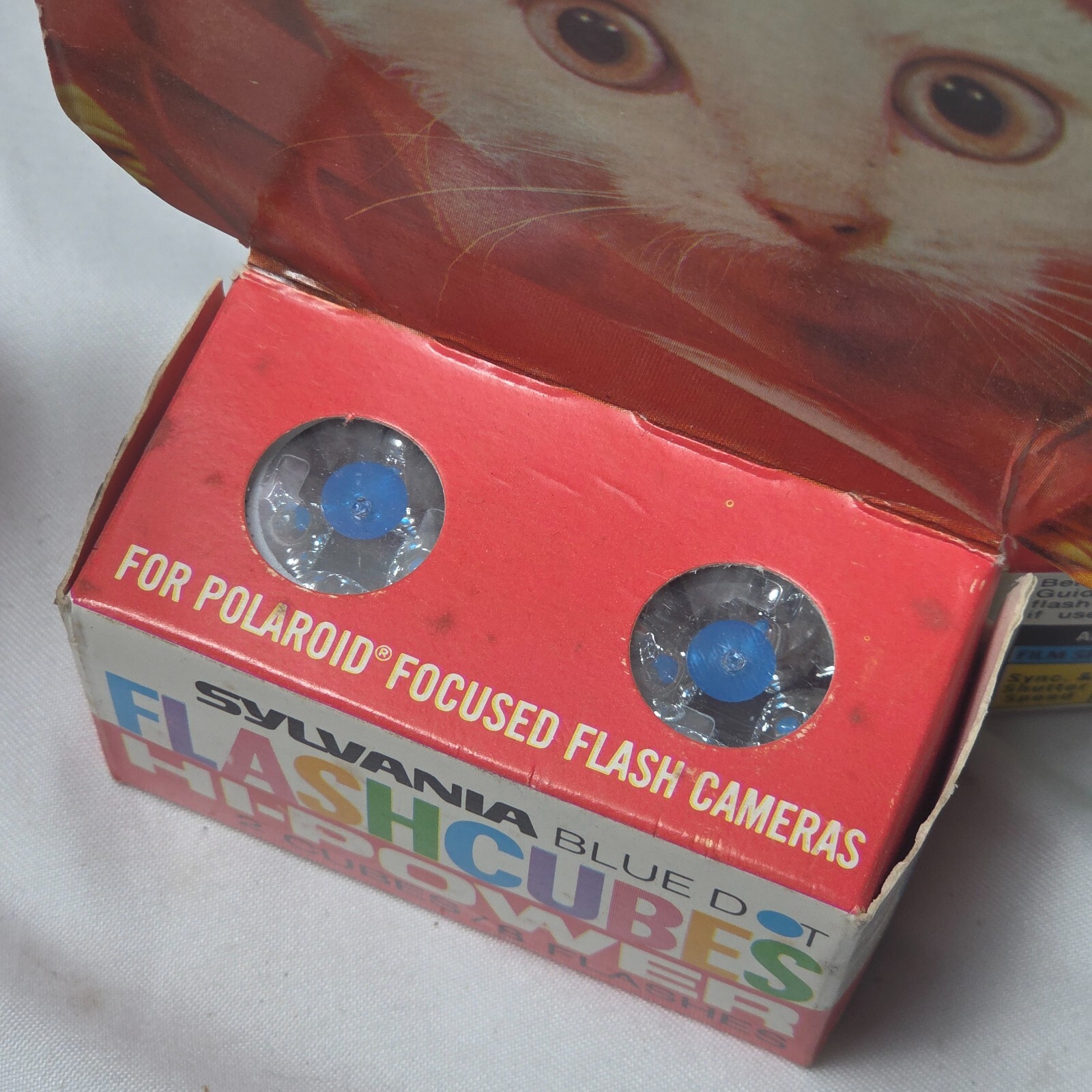 VTG Sylvania Blue Dot Flash Cubes Lot of 10 Cubes Hi-Power Polaroid Cameras