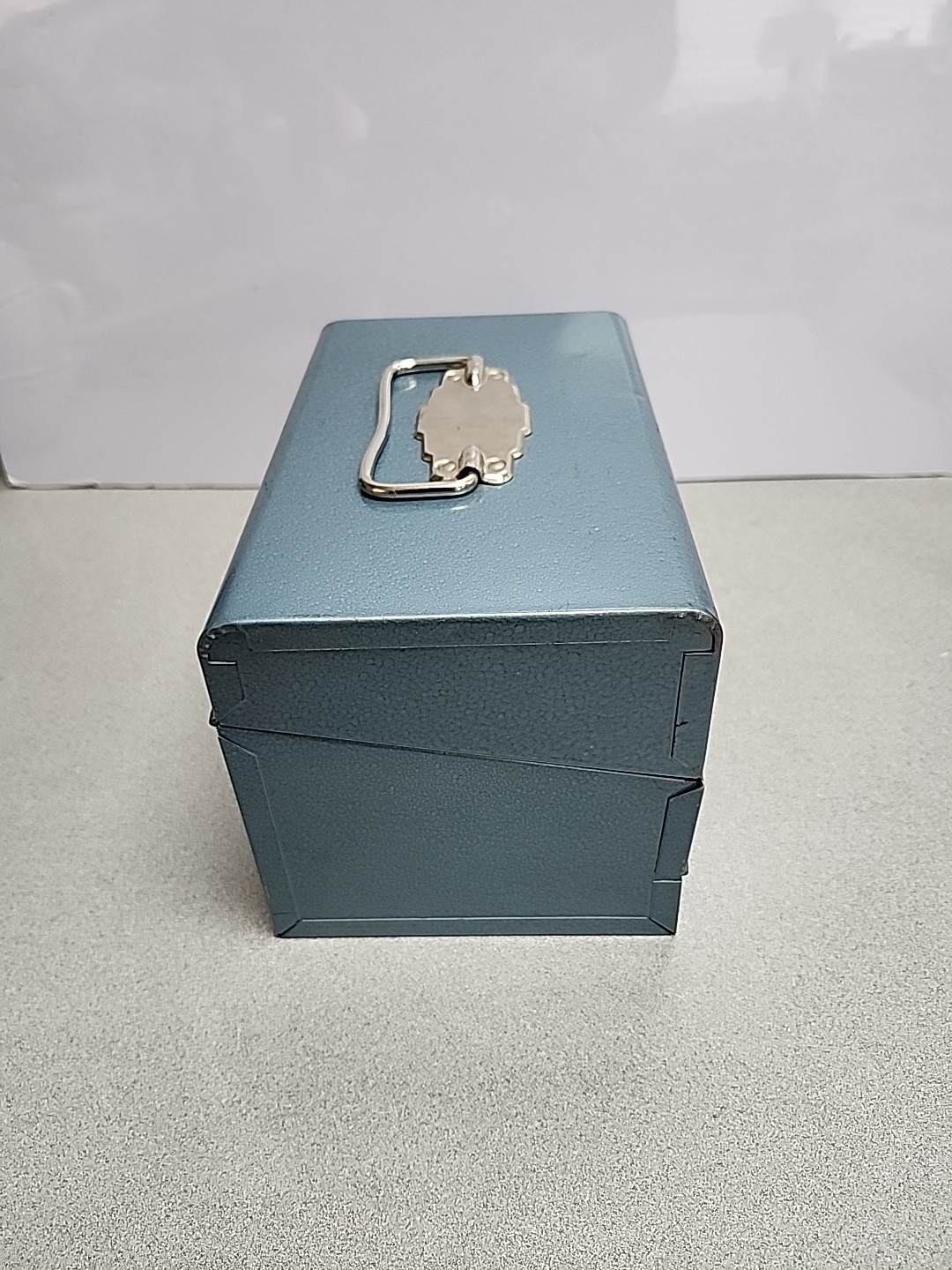 Metal Blue 8mm Movie Reel Chest Box 12 Slot Film Storage Case