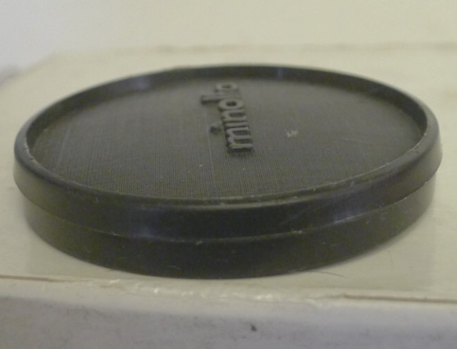 Minolta 57mm Push On Front Lens Cap -Plastic – Genuine Original – Made in Japan