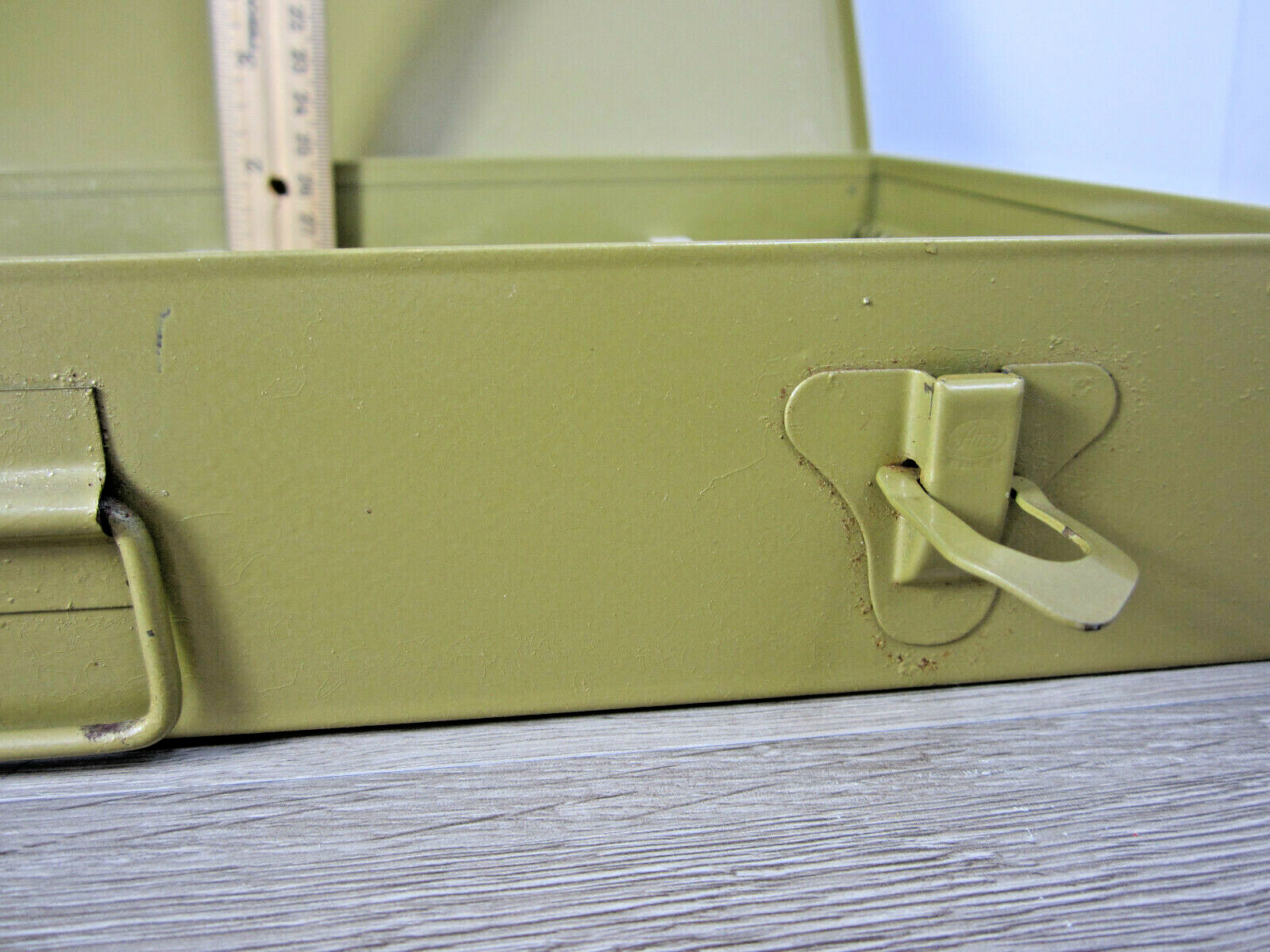 Metal Storage Green Vintage Slides or Coin Collection Photography Lid