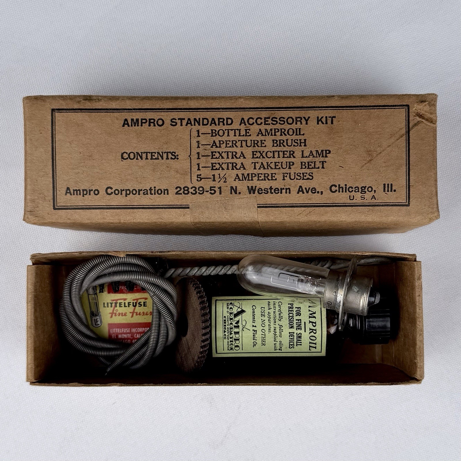 Ampro Standard Accessory Kit Premier 20 Ampoil Exciter Lamp Fuses Belt