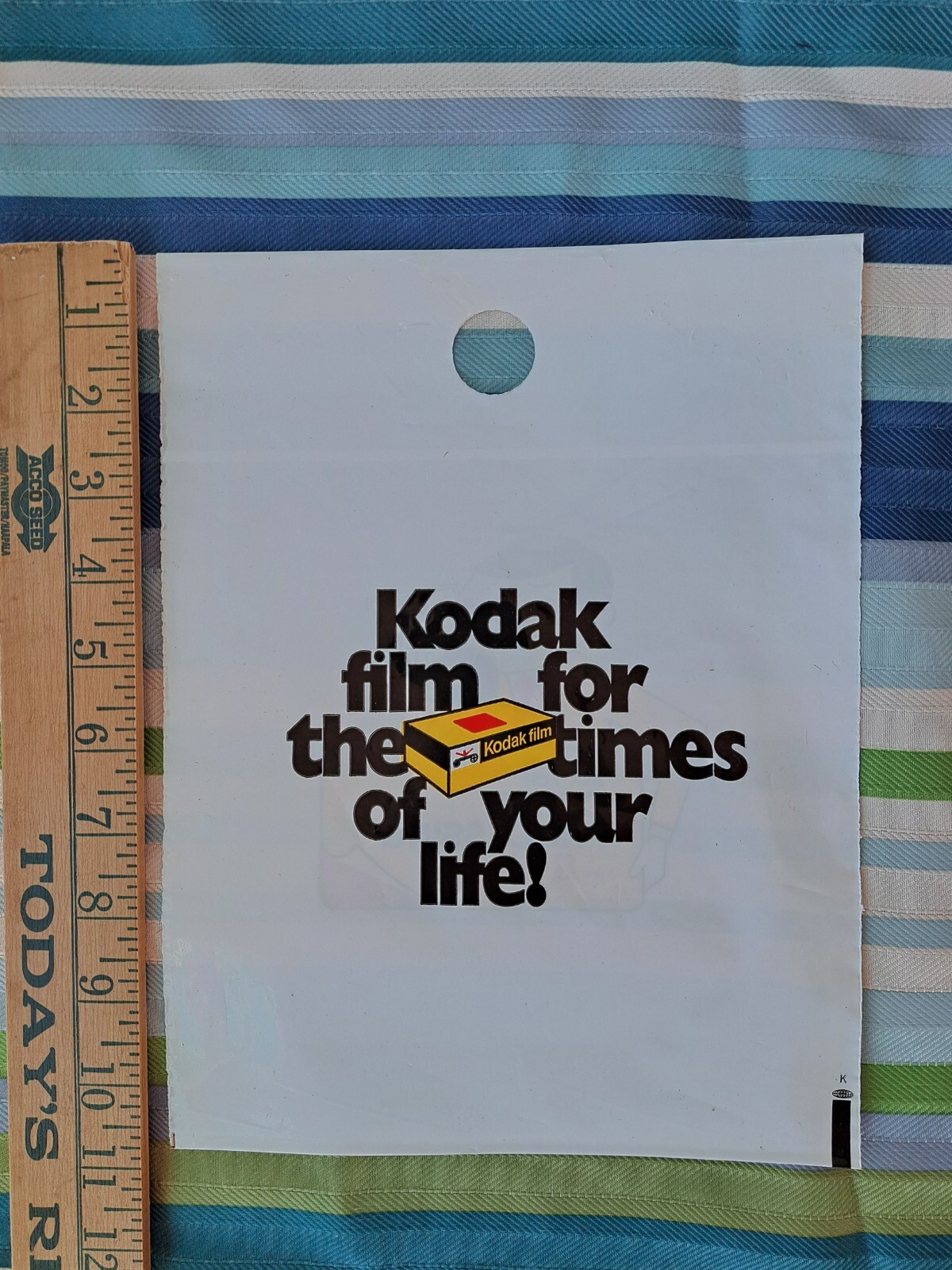 Vintage Color Film Processing Plastic Tote Bag Movie Prop Lot Of 5