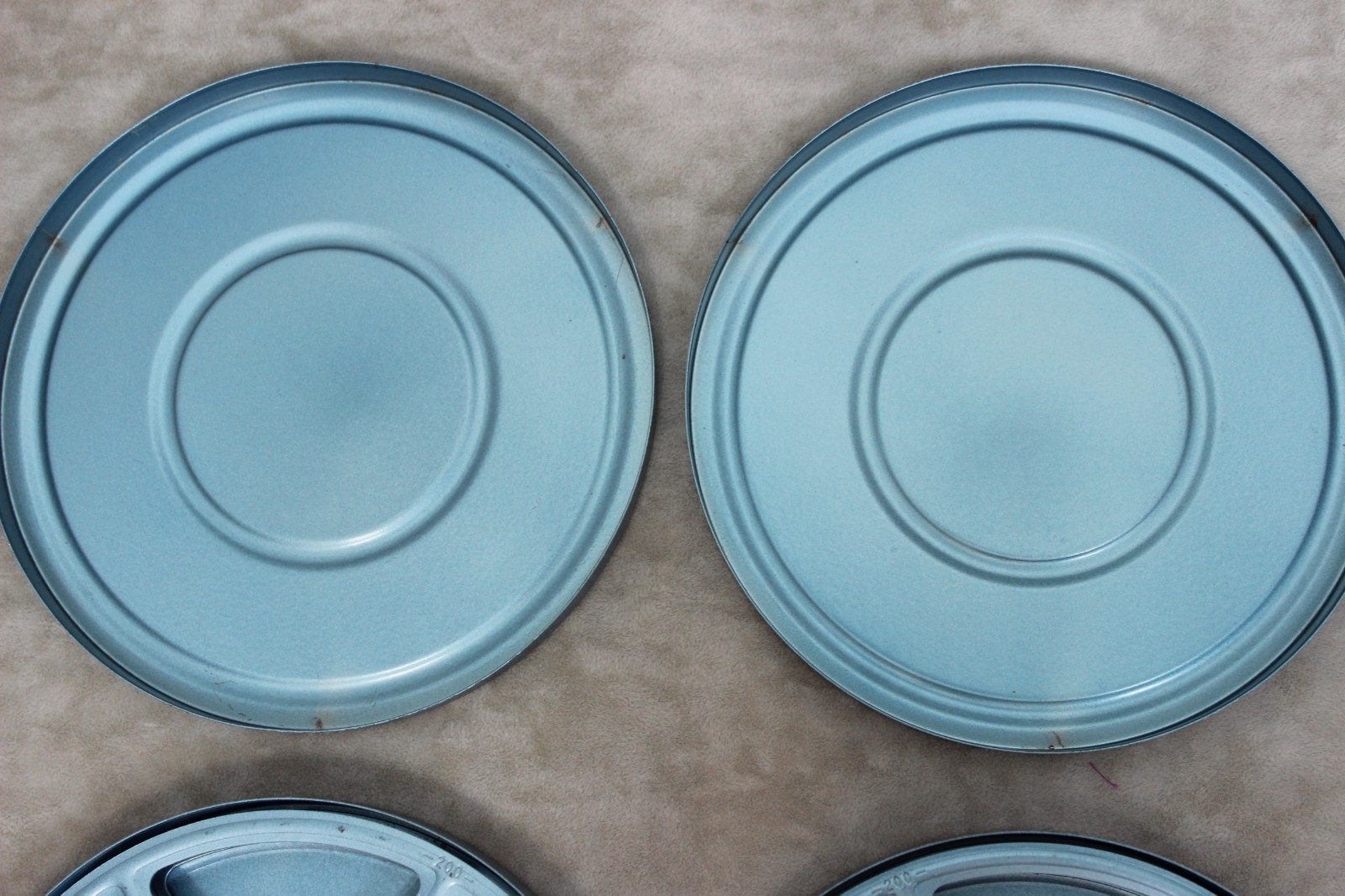 8 mm Reels and Canisters Compco 200 Feet Empty Blue Lot of 4