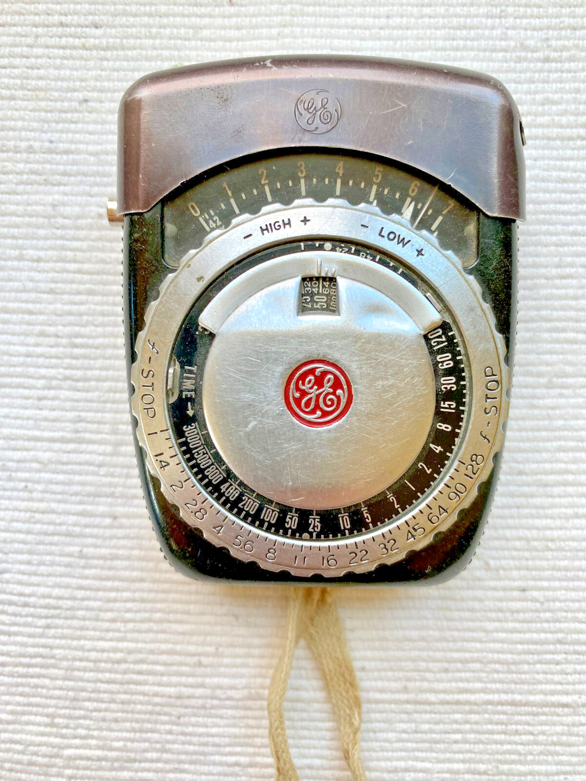 vntg 50s General Electric GE Exposure Meter, model PR-1, leather case, 2 manuals