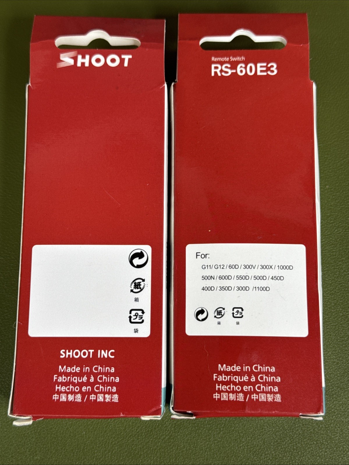 lot of 2 new SHOOT RS-60E3 Remote Shutter Release for Canon EOS