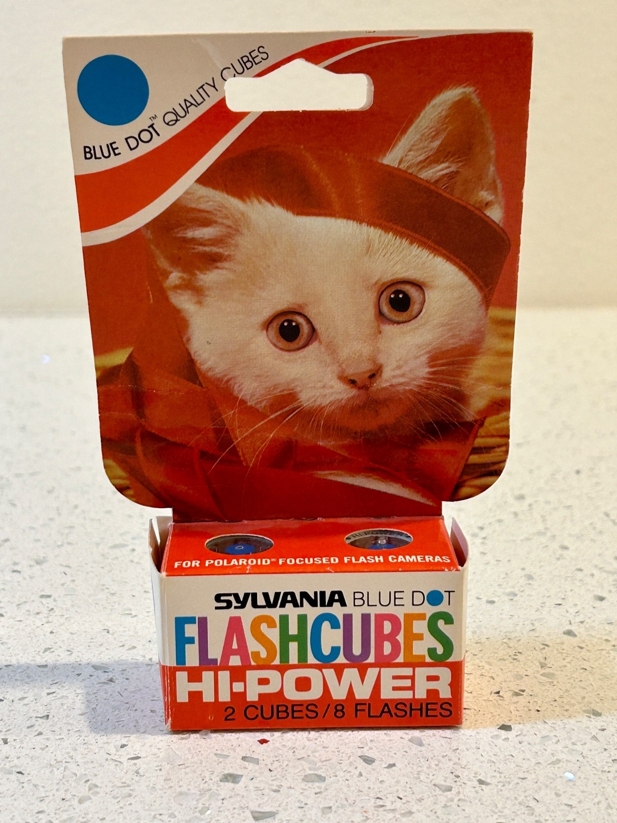 Vintage SYLVANIA Blue Dot Flashcubes Hi-Power – 2 Cubes / 8 Flashes In Package